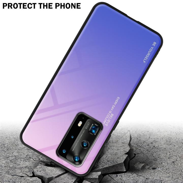 Image du produit Cadorabo Couverture en verre TPU 2 couleurs (Huawei P40 Pro+)