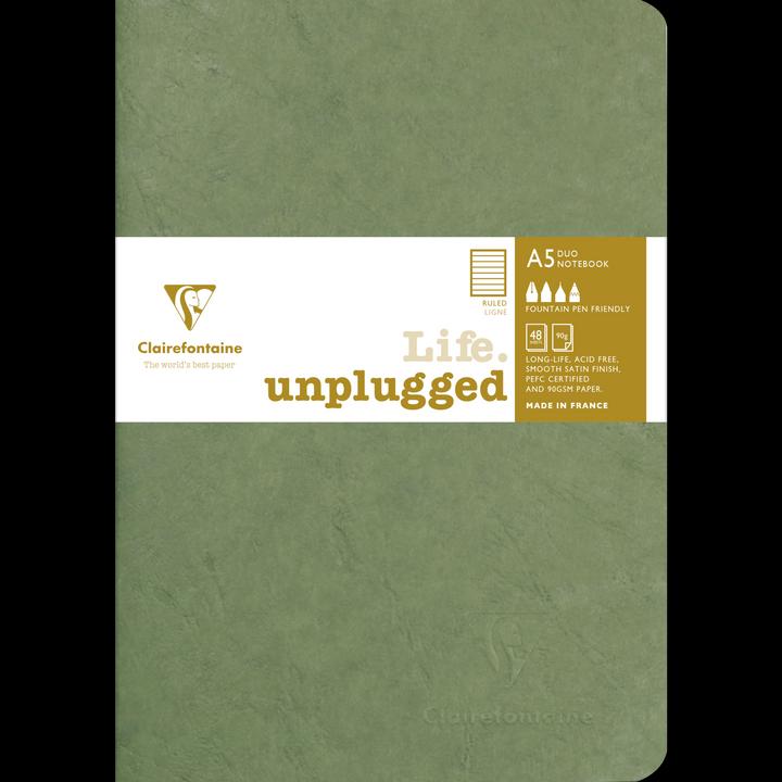 Image du produit Clairefontaine Set de 2 carnets piqués Age Bag A5 96 pages ligné - (AAA393, À rayures, Couverture rigide)