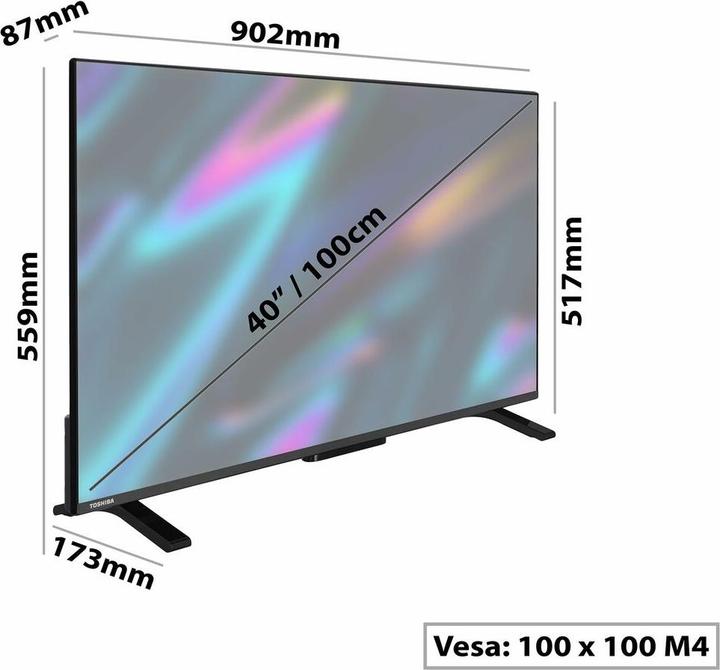 Actual product image Toshiba TV LED 40 inches 40LV2E63DG (40", LED)