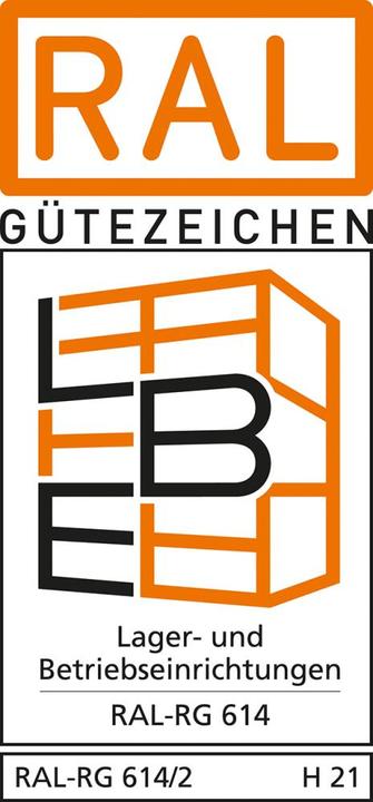 Energie-Label META Regalbau Meta Palettenregal Gefahrstoff KT Grundfeld B2870xT1100xH4900 3 Ebenen (287 cm, 490 cm)