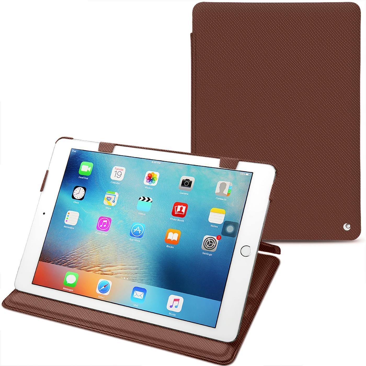 Noreve Lederschutzhülle horizontal (iPad Pro 9.7 2016 (1. Gen)), Tablet Hülle, Braun