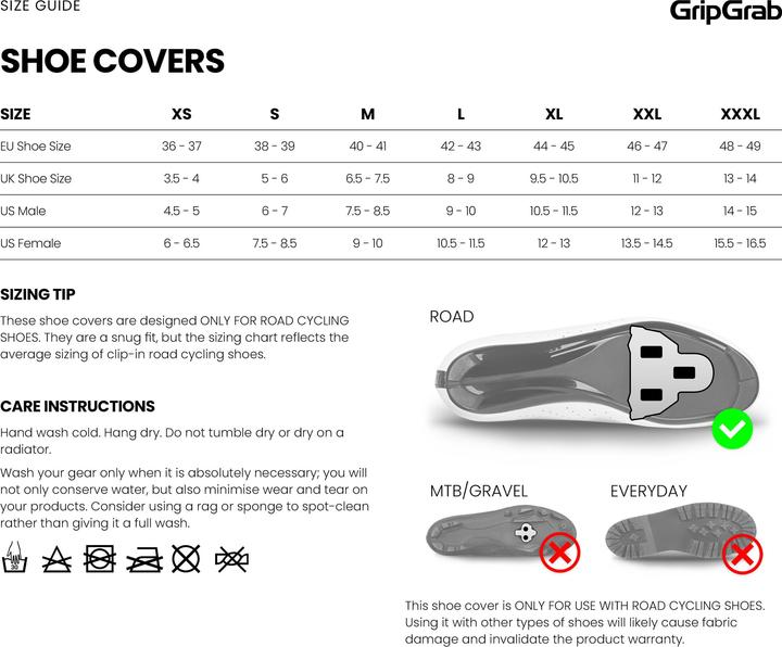 Actual product image GripGrab Ride Waterproof Hi-Vis Shoe Covers (L)