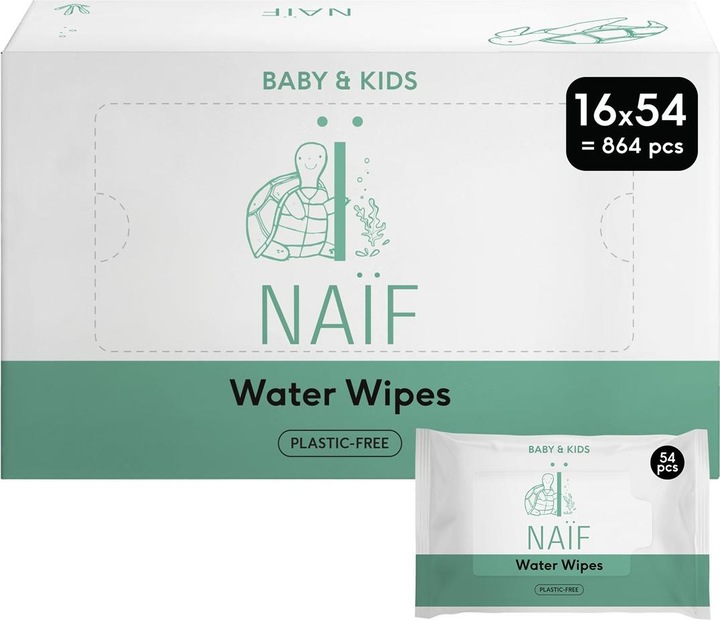 Actual product image Naïf Baby wet wipes (864 Piece)