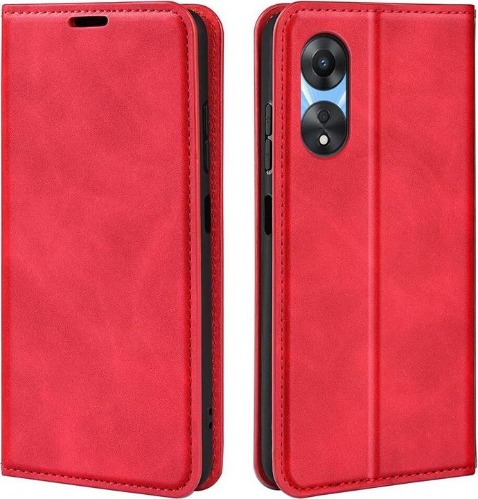 Actual product image Cover-Discount OPPO A58 5G / A78 5G - Stand Flip Case Cover red (Oppo A58, Oppo A78 5G)