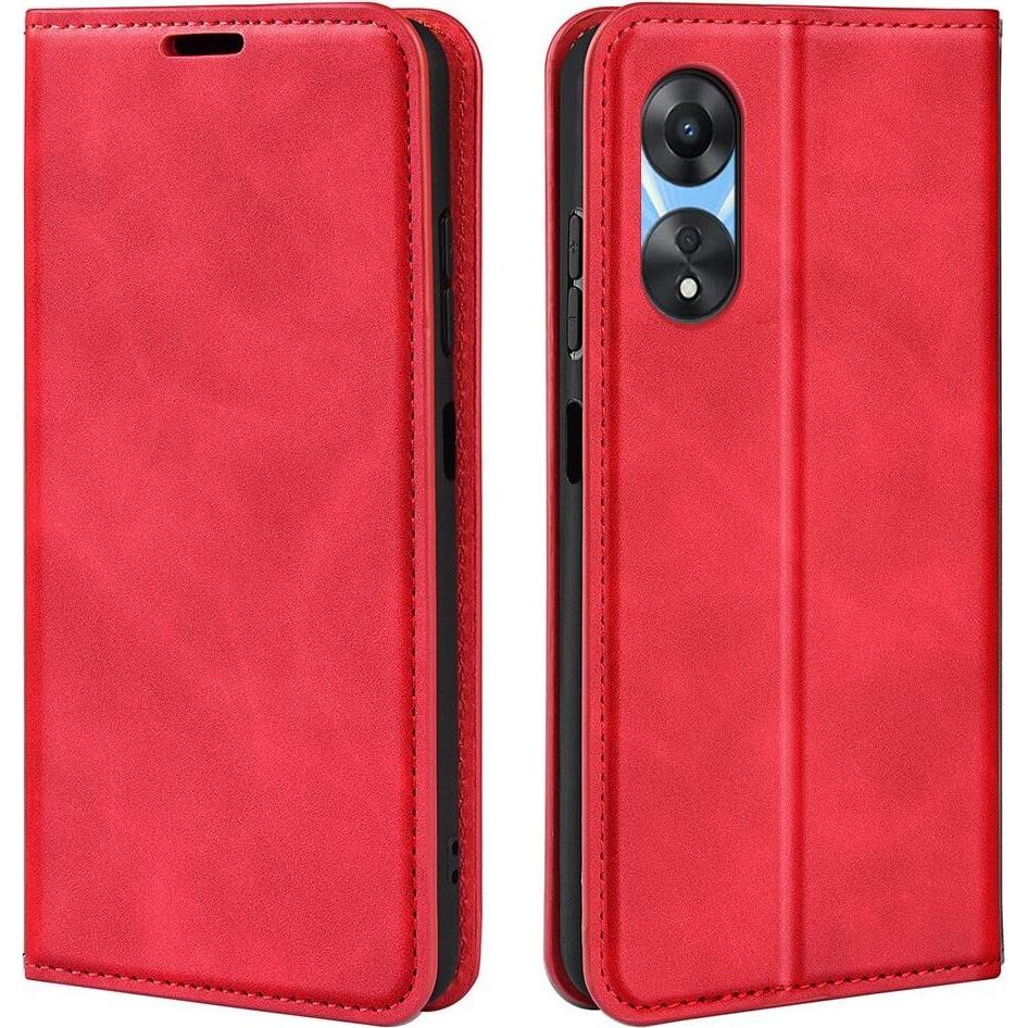 Cover-Discount OPPO A58 5G / A78 5G - Stand Flip Case Hülle rot (Oppo A78 5G, Oppo A58), Smartphone Hülle, Rot