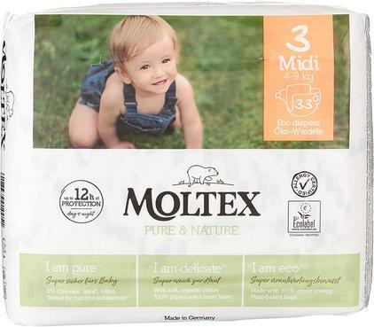 Image du produit Moltex Öko Couches écologiques, Midi (4-9 kg) (Taille 3, 33 pcs)