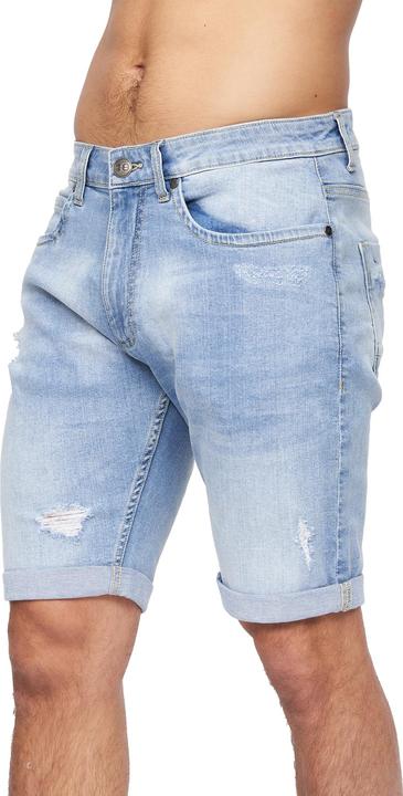 Actual product image Crosshatch Mens Riptrey Abraised Denim Shorts (34)