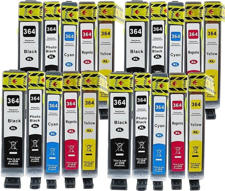 Produktbild Hermex Kompatible Tintenpatrone XL für HP PhotoSmart Wireless B109a (M, Y, C, PBK, BK)