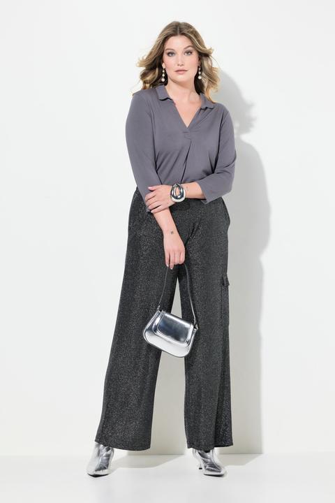 Actual product image Miamoda traight fit cargo pants with glitter effect (44)