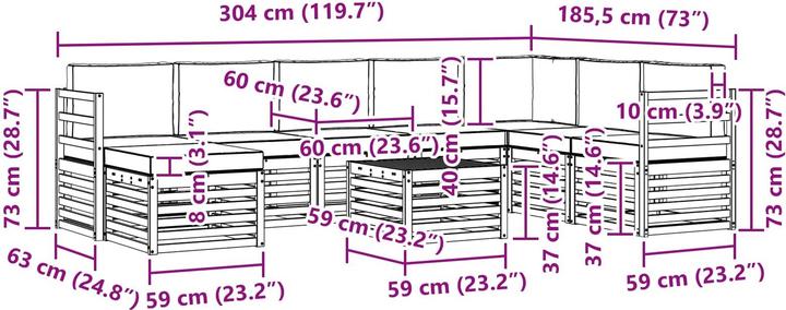 Produktbild vidaXL Outdoor-Sofa