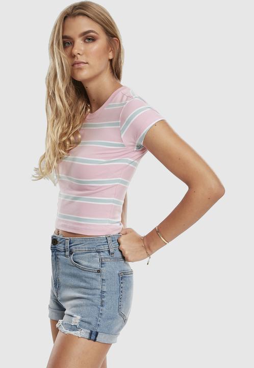 Produktbild Urban Classics Ladies Stripe Cropped Tee (M)