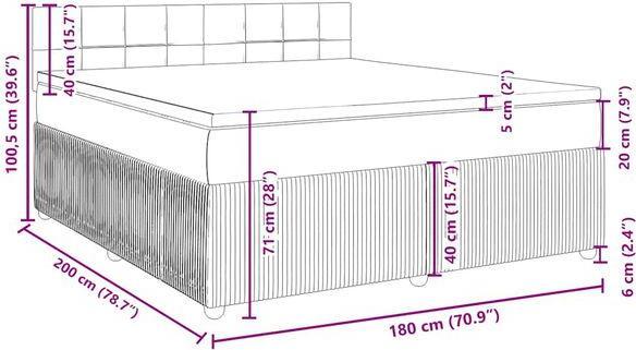 Actual product image vidaXL Boxspringbett (180 x 200 cm)