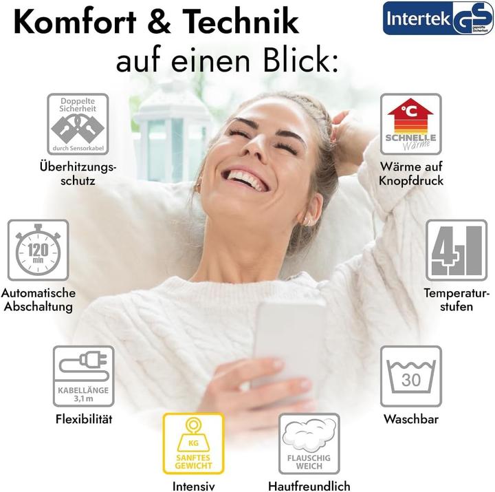 Actual product image Hydas Body contact heating pad Relax (56 x 37.50 cm)