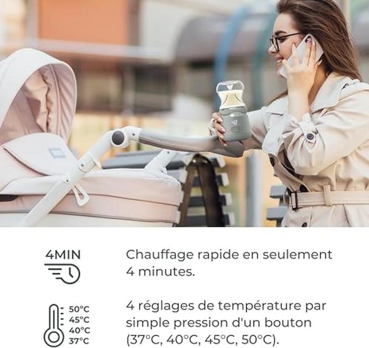 Actual product image Nuvita chauffe-biberon nomade rechargeable incl. 6 adapters