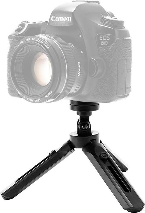 Actual product image Hurtel Mini Tripod with phone holder mount selfie stick camera GoPro holder black