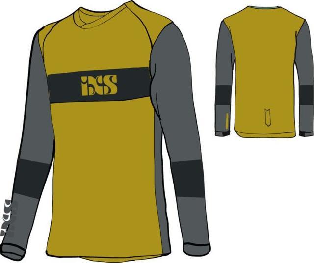 Actual product image iXS Trigger EVO Kids Long Sleeve Jersey - Acacia / Charcoal (L)