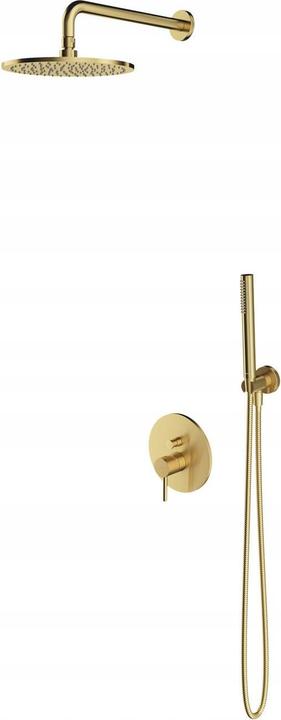 Omnires Y-Unterputz-Duschset mit Regenbrause, Messing gebürstet (1 Beam types)