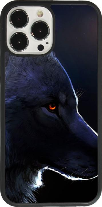 Actual product image PhoneLook Coque Silicone rigide noir Wolf Shape (Apple iPhone 13 Pro Max)