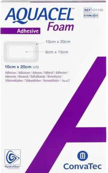 Produktbild Aquacel Schaumverband adhäsiv 10x20cm (5 x)