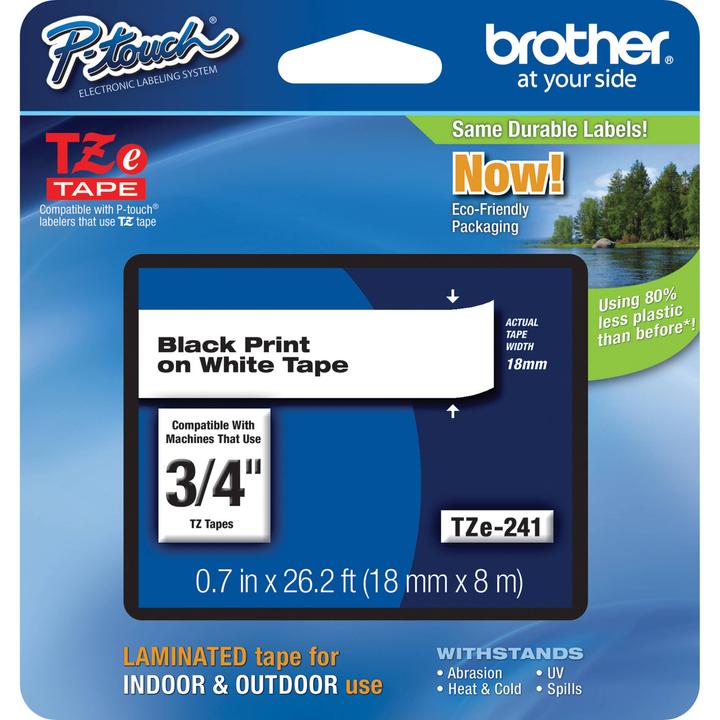 Immagine prodotto Brother TZe-241 (1.80 cm, Nero, Bianco)