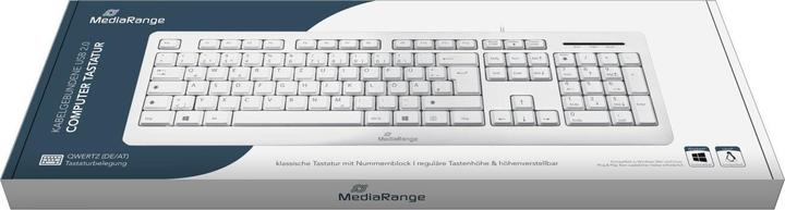 Actual product image MediaRange KEYBOARD QWERTY MROS110 with cable white/light gray (DE, Cable)