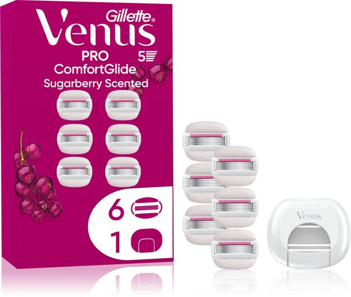 Actual product image Gillette Venus Pro Comfortglide Sugarberry Replacement Blades (5x)
