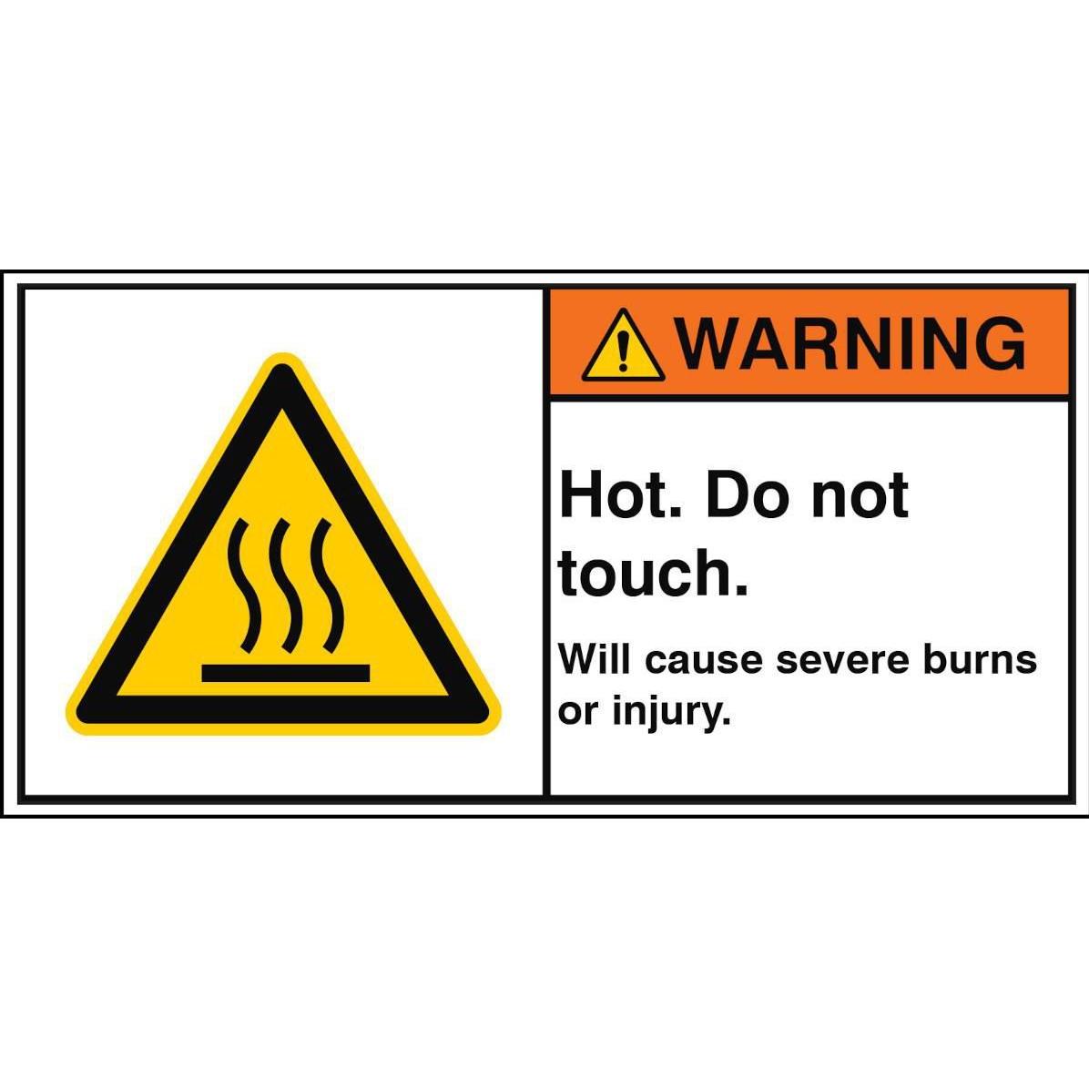 Brady, Sicherheitskennzeichnung, ISO Safety Sign - Hot. Do not