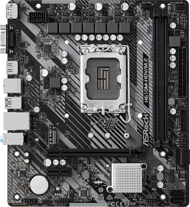 AsRock H610M-HDV/M.2 R2.0 (LGA 1700, Intel H610, mATX)