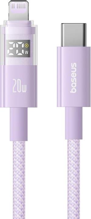 Image du produit Baseus Câble USB-C vers Lightning Display 2, 20W, 2.4A, 1m, pourpre (1 m, USB 3.2 Gen 1, 20 W)