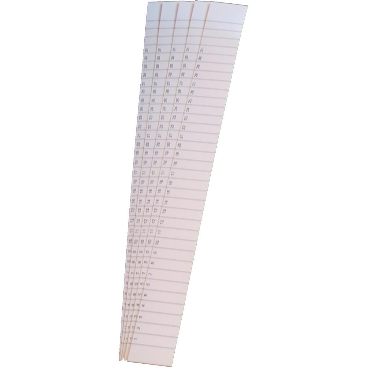 Ultradex, Zubehör Präsentieren, Zahlenreihe 1-31 8mm Strichabstand BxH 248x32mm VE=6 Streifen