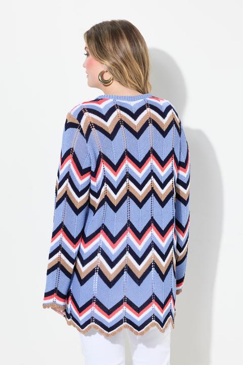 Actual product image Miamoda Sweater in classic fit with serrated pattern (50, 52)