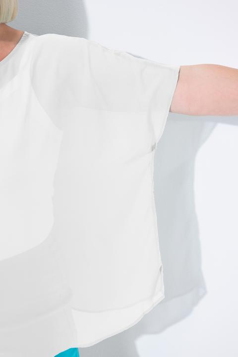 Produktbild Ulla Popken Chiffonbluse, Oversized, Rundhals, Halbarm (58, 60, 62)