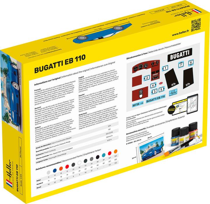 Actual product image Heller Starter Kit Bugatti Eb 110