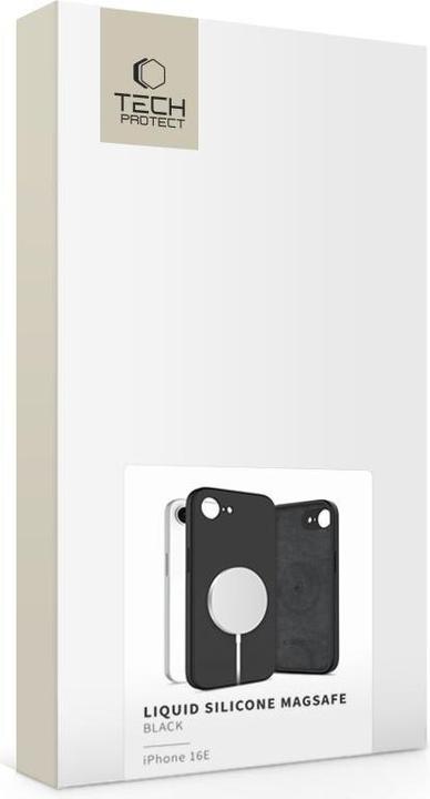 Produktbild Tech-Protect Liquid Silicone MagSafe iPhone 16e Case - Black (Apple iPhone 16e)