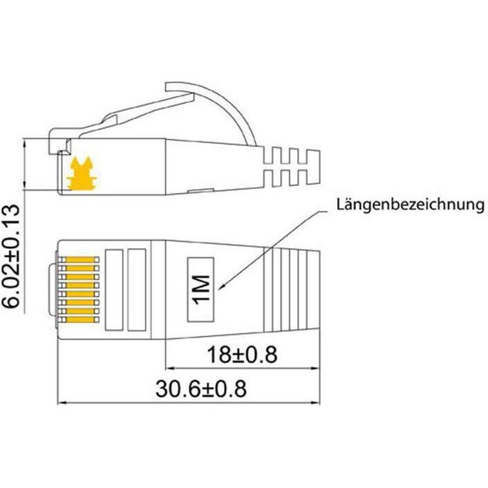 Thumbnail - Wirewin Netzwerkkabel (STP, CAT6, 0.75 m), Netzwerkkabel
