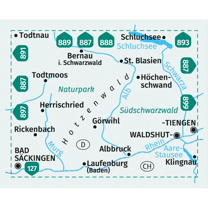 Thumbnail - Kompass Wanderkarte 898 St. Blasien, Todtmoos, Hotzenwald, Naturpark Südschwarzwald 1:25.00 (Deutsch), Sonstige Literatu...
