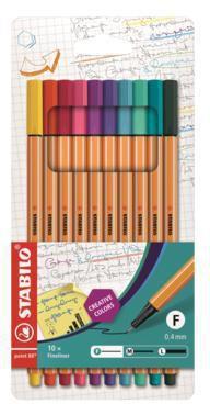 Produktbild STABILO point 88 Fineliner (Mehrfarbig, 10 x)