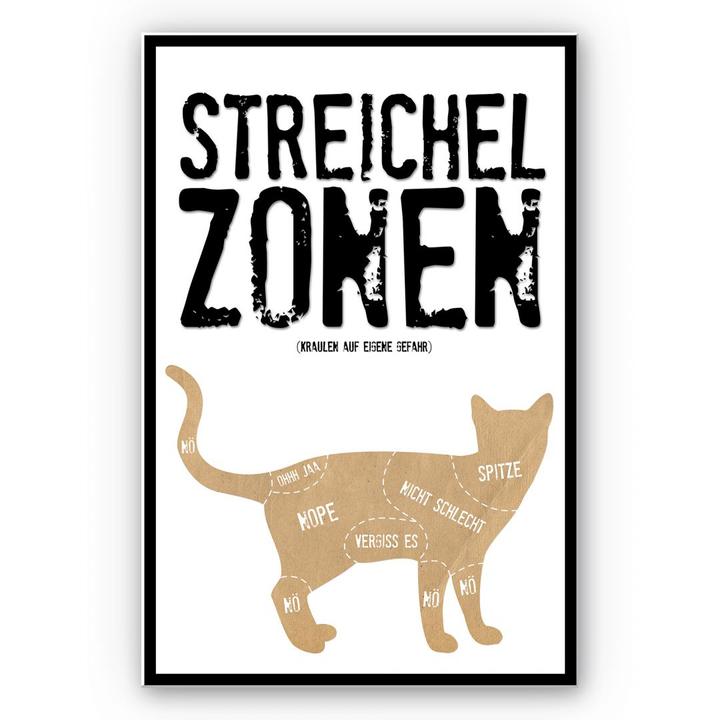 Actual product image Trenddeko Stroking zones - Cat (40 x 60 cm)