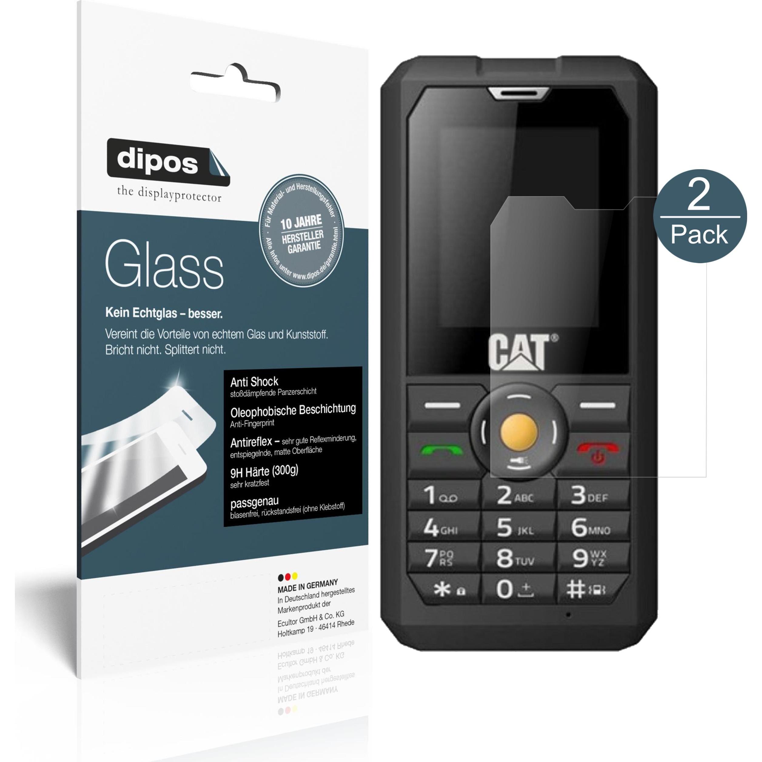 Dipos Displayschutz Anti-Shock (2 Stück, Cat B30), Smartphone Schutzfolie, Transparent