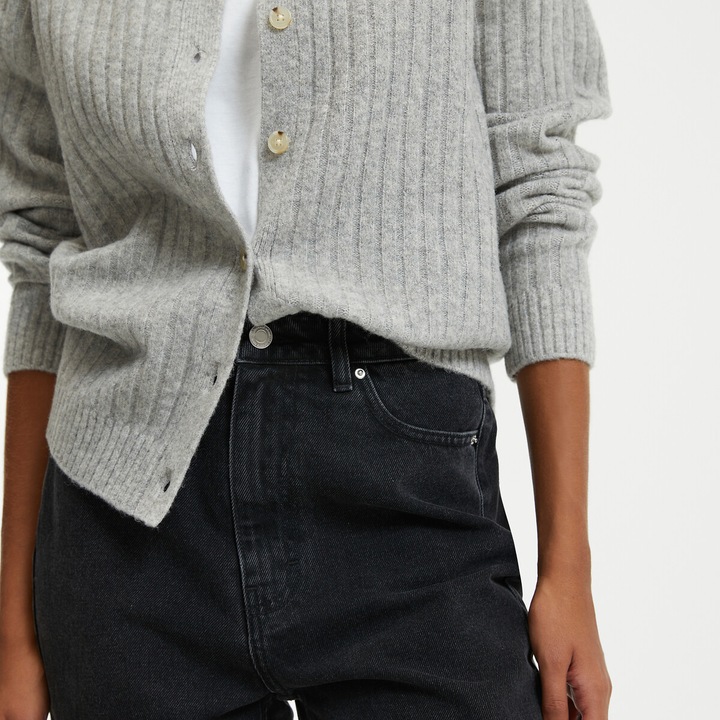 Actual product image La Redoute Collections Straight high-waisted jeans in 7/8 length (M)
