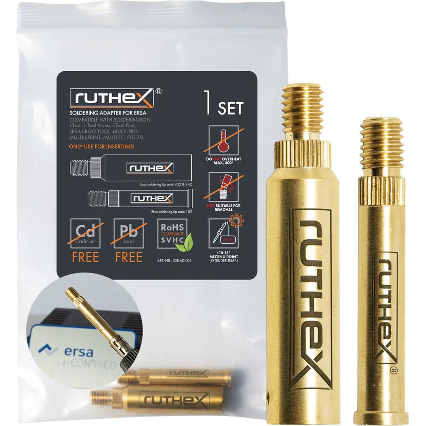 Ruthex ERSA series 832, 842 & 102 - i-Tool Pico, PTC 70 compatible Soldering Tips Adapter (Punta di saldatura), Accessori per saldatore