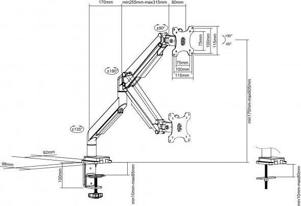 Image du produit Digitus DA-90394 (Tables, 32", 9 kg)
