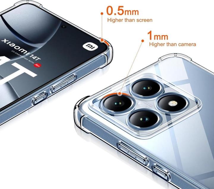 Actual product image Screenguard Crystal Soft Airbag Bumper (Xiaomi 14T Pro)