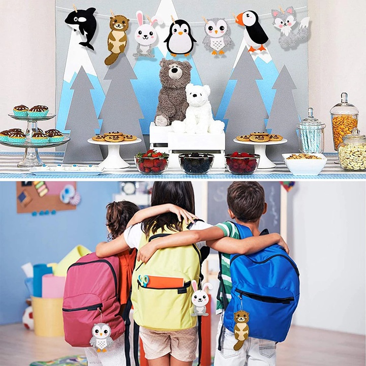 Image du produit Activity Board DIY couture Feutre Animaux Kit de couture Forêt Créatures Peluche Ornements Craft Kit Educatif DIY