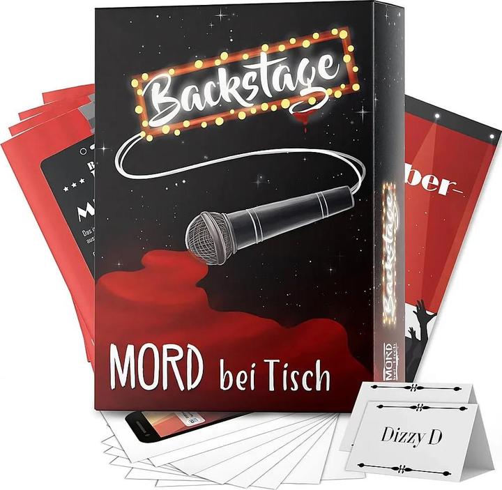 Produktbild Mord bei Tisch Backstage - Krimidinner (Deutsch, 6 - 8 Spieler)