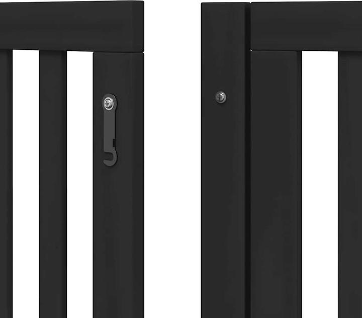 Produktbild vidaXL Hundetor mit Tür Faltbar Absperrgitter Hunde Schutzgitter 8-tlg. Holz (60 cm)