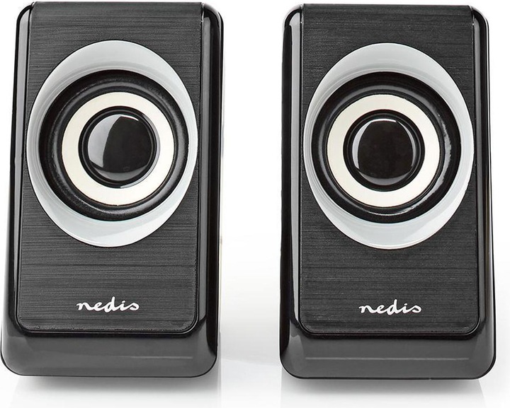 Image du produit Nedis Haut-parleur PC 2.0 18 W Connexions - Entrée : USB A mâle / 1x 3.5 mm Alimentation par
