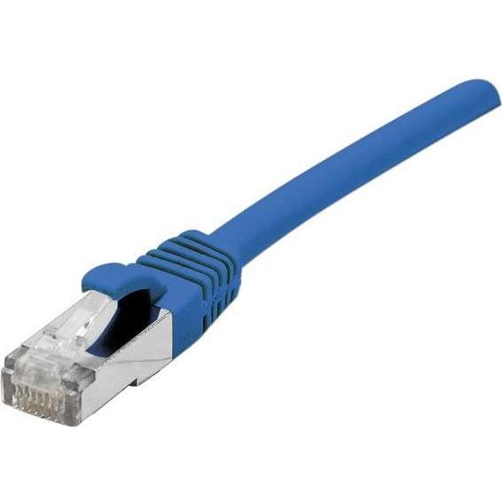 Exertis Connect Patchkabel S/FTP (PiIMF), Cat 6A (EIA/TIA), blau, 1,0 m Patchkabel mit besonders schmalem Knickschut (CA...