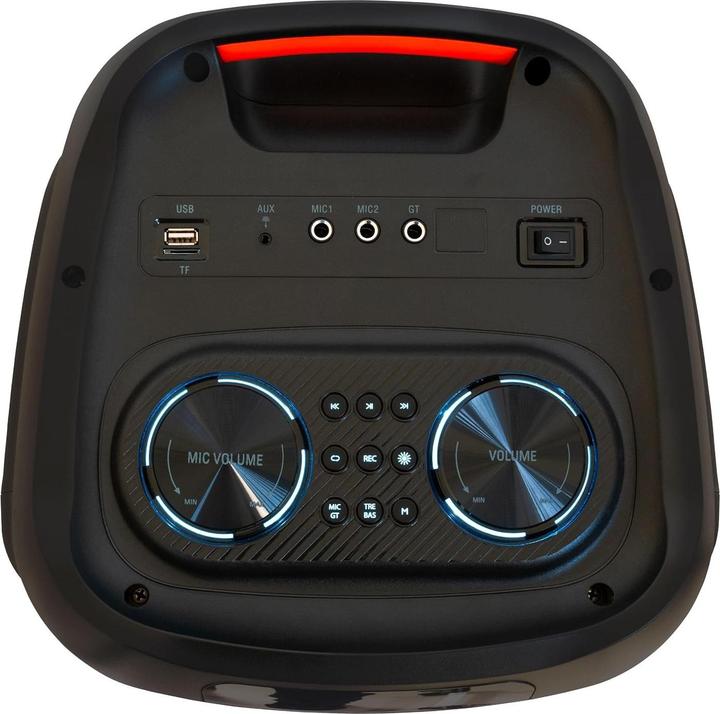 Produktbild Ibiza Leistungsstarker Bluetooth-Lautsprecher mit LED-Beleuchtung, Mikrofon- und Gitarreneingängen