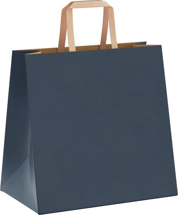 Produktbild VidaXL Kraftpapiertüten 50 Stk. mit Henkel Blau 26x17x25 cm Papiertüte (Geschenktüte, 50 x)